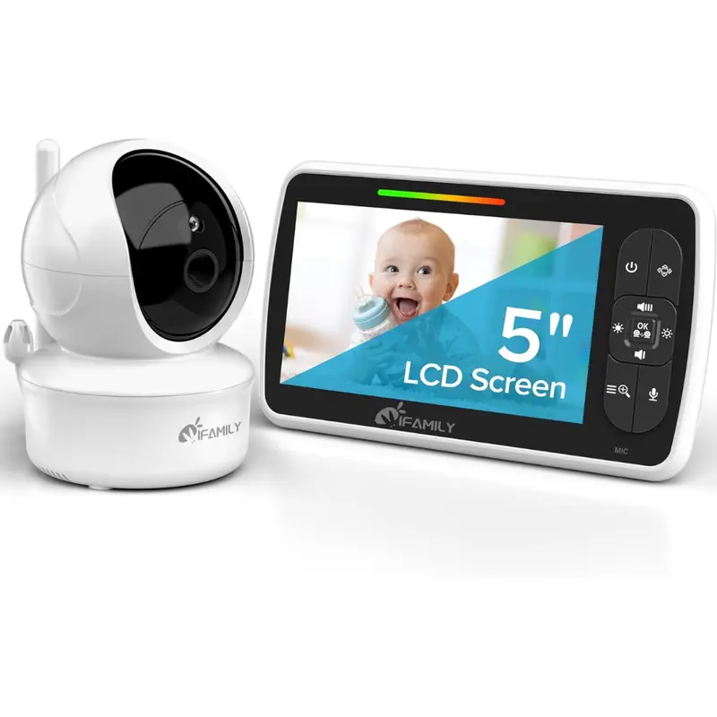 Ifamily Large 5" Screen Baby Monitor W/ 30Hrs Battery Life 1