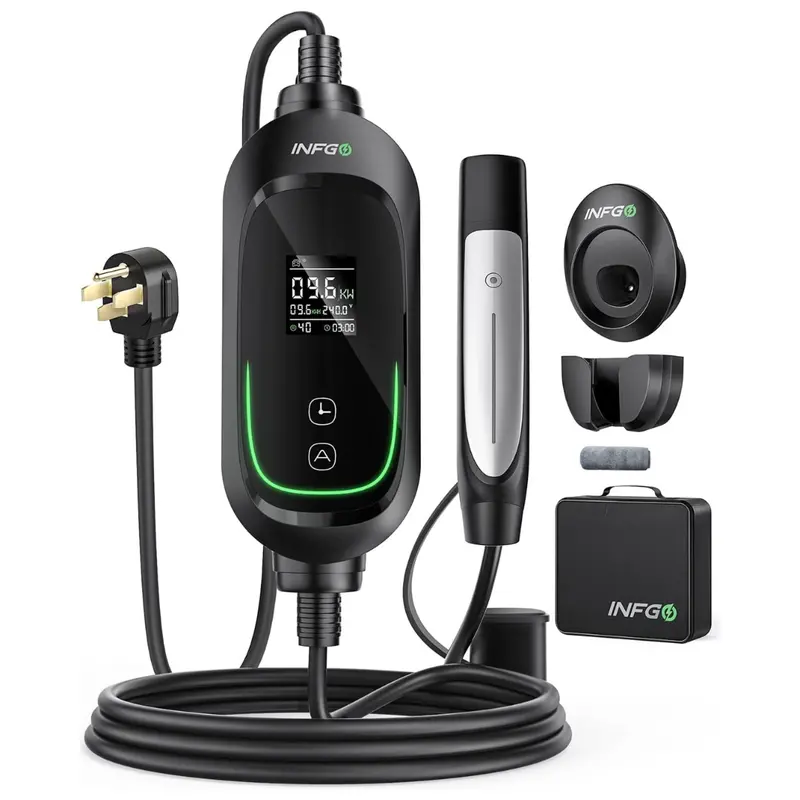 Infgo Level 2 40A Ev Tesla Charging Station With 25Ft Cable 1