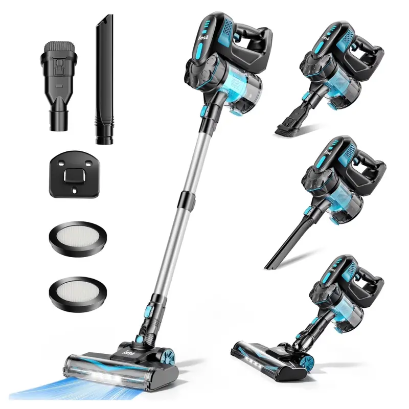 Inse 6-In-1 2200Mah Battery Rechargeable Cordless Stick Vacuum Cleaner 1