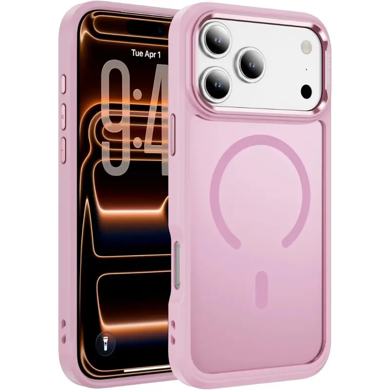 Iphone 17 Pro Max 6.9" Magsafe Translucent Matte Back Silicone Bumper Case 1