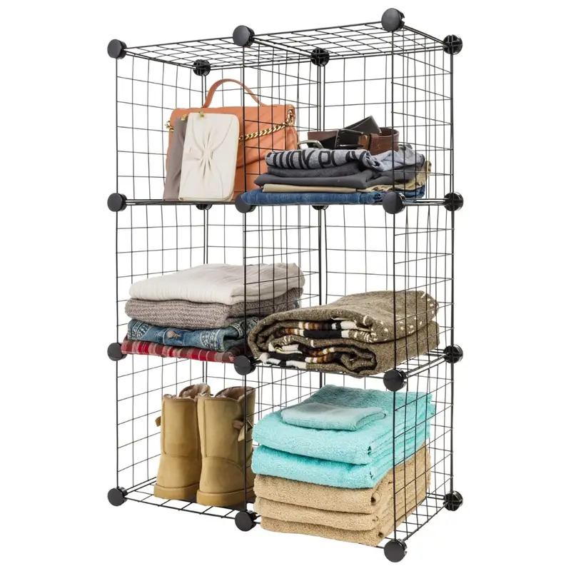 Iris Usa 6-Cube Modular Wire Cube Storage Organizer 1