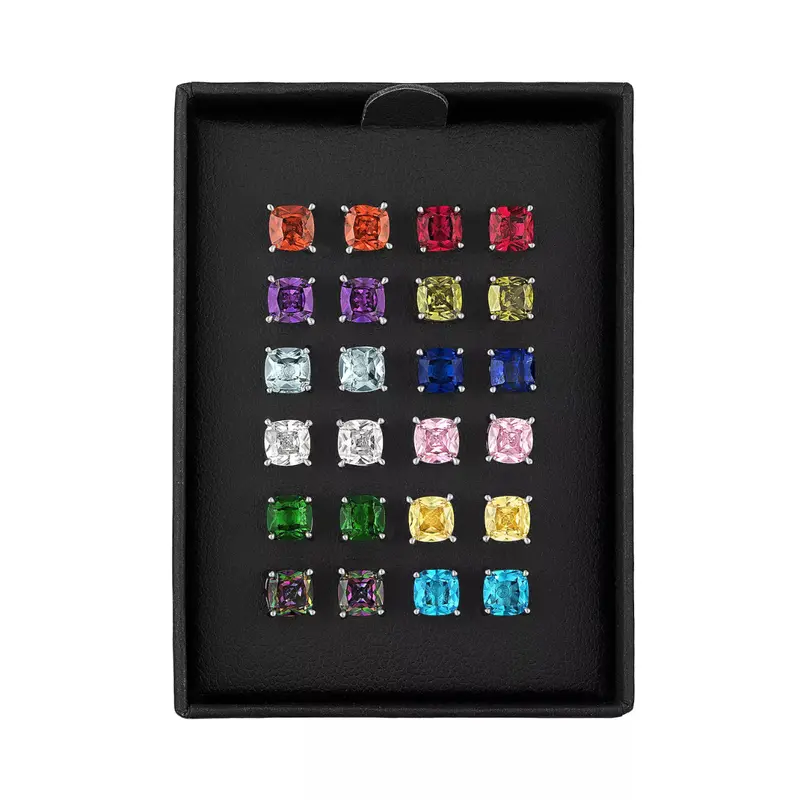 Ivy Sharpe Silver Plated 12-Pair Birthstone Cubic Zirconia Stud Earring Set + $10 Kohls Cash 1