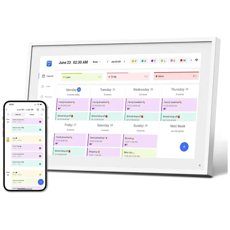 Iyooker 10.1" Smart Digital Calendar Planner & Chore Chart 1