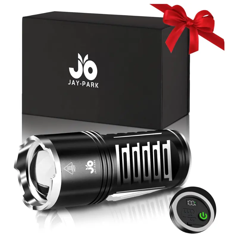 Jay-Park High-Lumen Rechargeable Led Flashlight With Zoom 1
