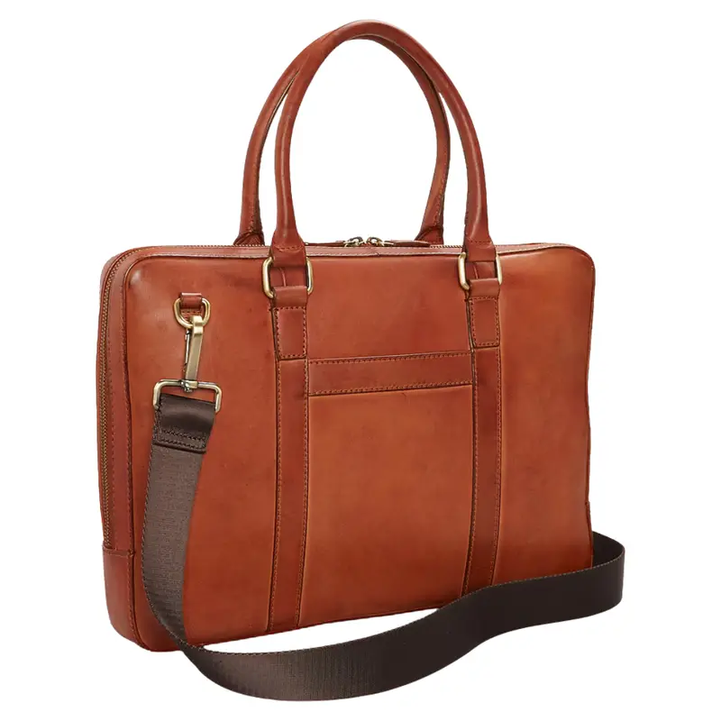 Jos. A. Bank Burnished Leather Briefcase 1