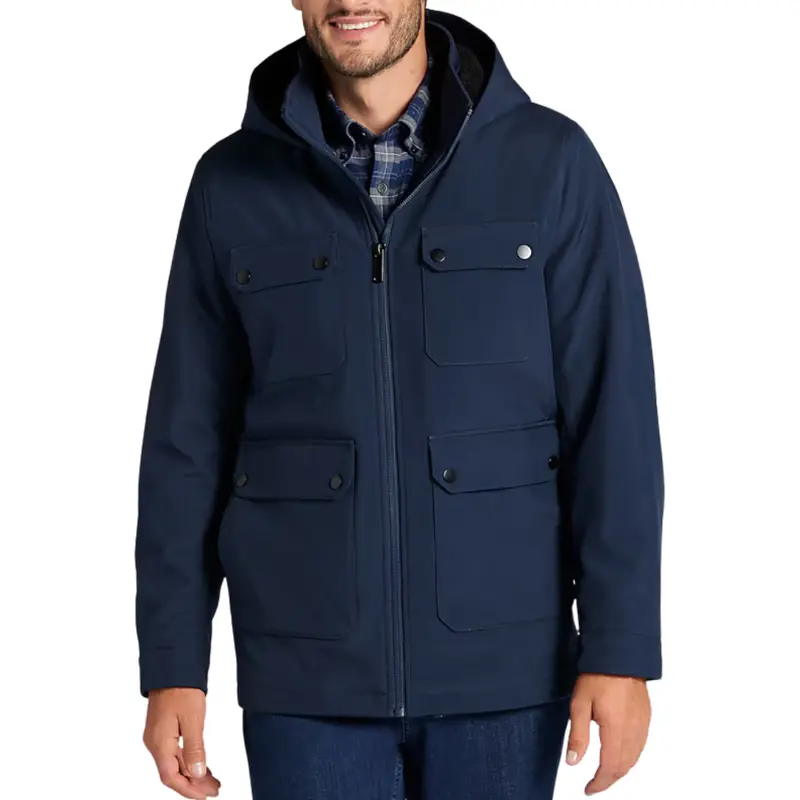 Jos. A. Bank Men's Tailored Fit Soft Shell Hooded Jacket (2 Colors) 1