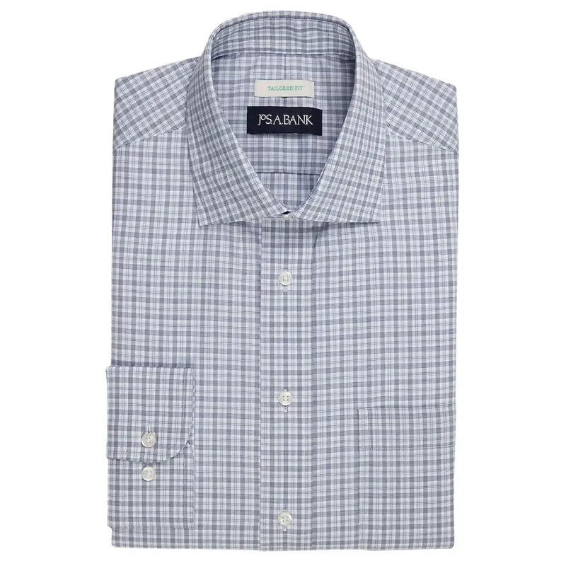Jos. A. Bank Tailored Fit Plaid Dress Shirt 1