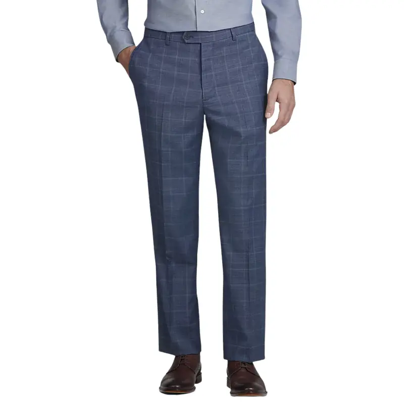 Jos. A. Bank Tailored Fit Windowpane Plaid Suit Wool Blend 1