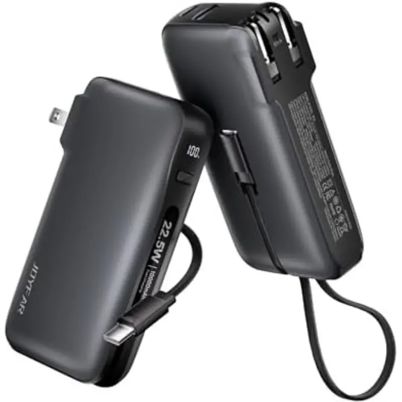 Joyfar 22.5W 10,000Mah Portable Charger W/Usb-C Cable & Wall Plug 1