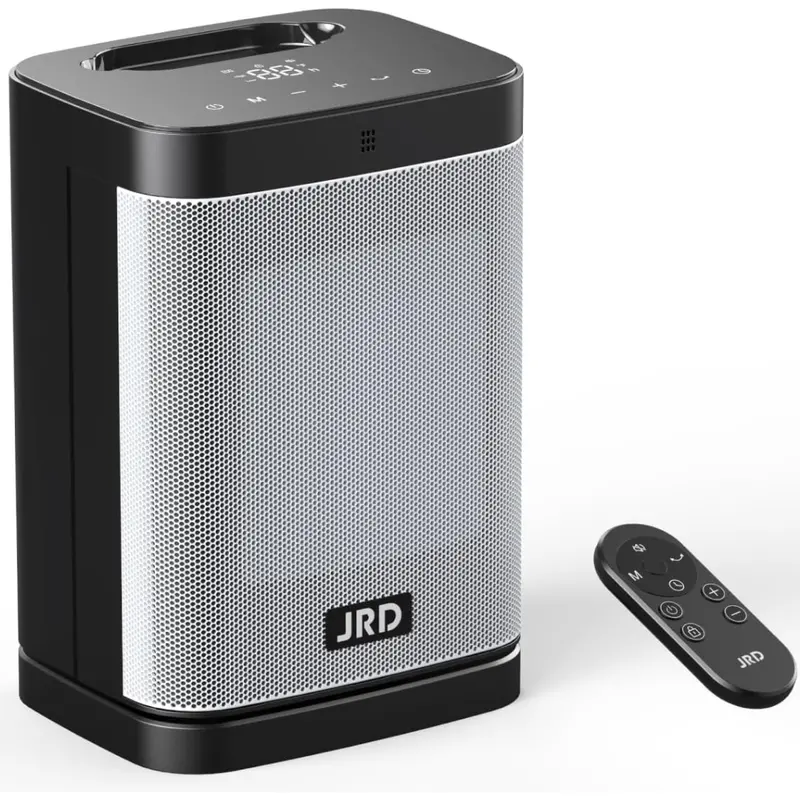 Jrd 1500W Ceramic Portable Electric Heater With Remote 1