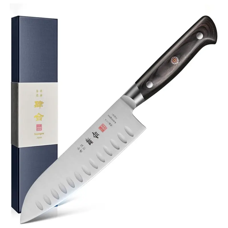 Kanngou 7" Santoku Aus-8 Alloy Steel Japanese Knife 1