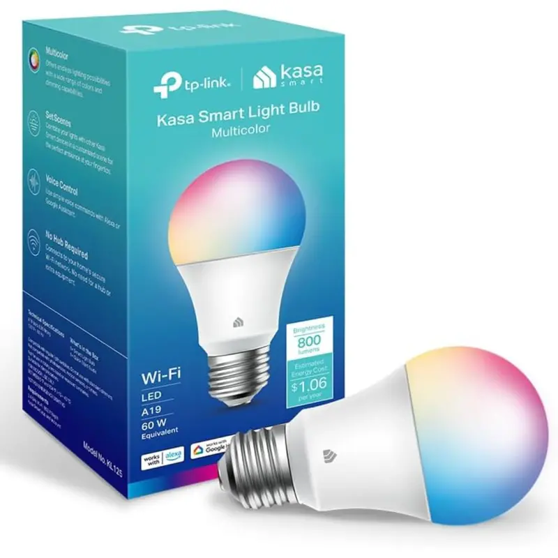 Kasa Smart Full Color Changing Dimmable Smart Wifi Light Bulb 1