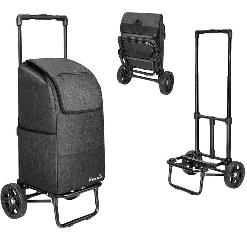 Kedsum 2-In-1 330Lb Foldable Grocery/Utility Cart With Wheels (4 Color Options) 1