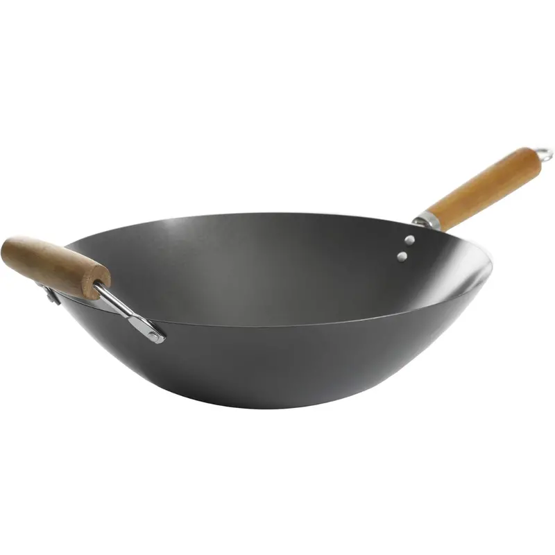 Kenmore Hammond 14" Flat Bottom Carbon Steel Wok 1