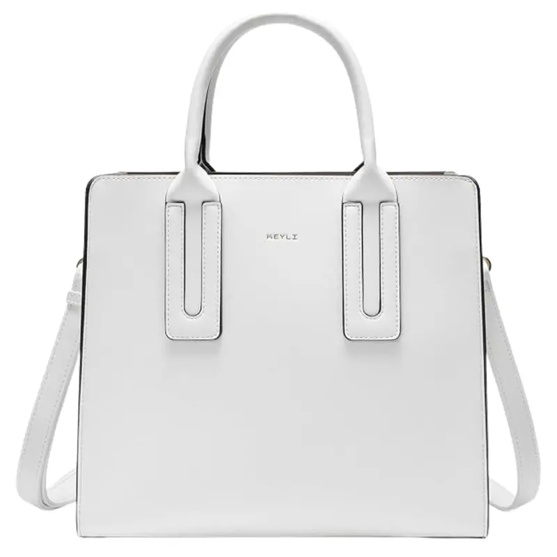 Keyli Women's Leather Top-Handle Satchel Medium Tote Bag 1
