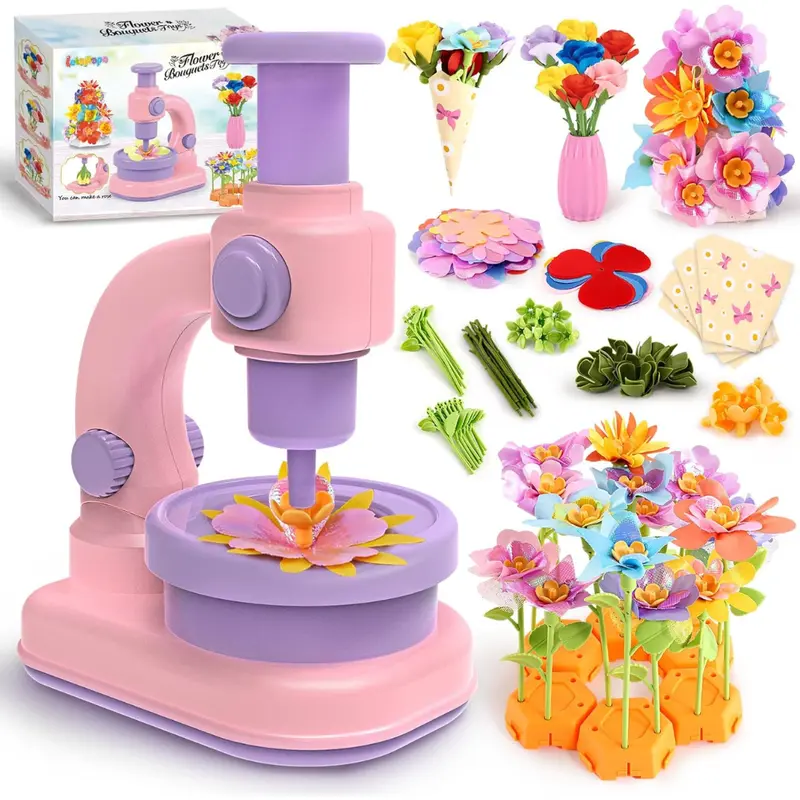 Kid's Diy Fabric Flower Bouquet Maker Craft Set 1