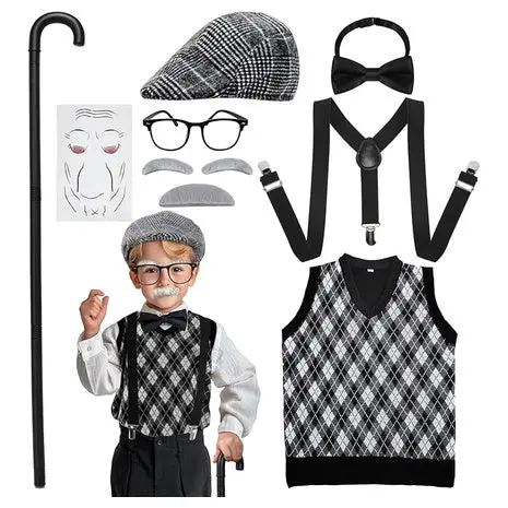 Kids Grandpa Costume Set 1