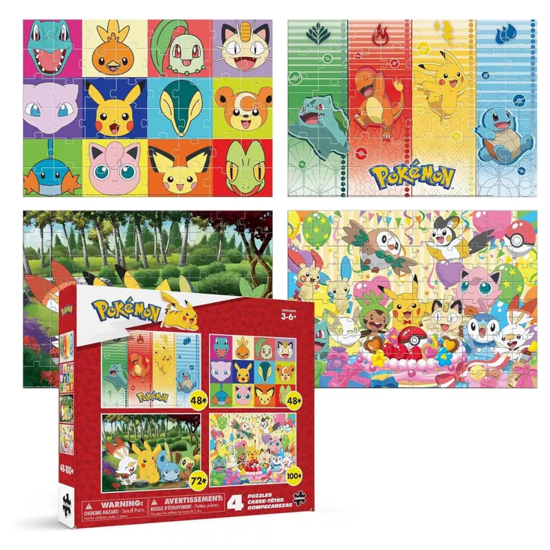 Kids Pokemon 4-In-1 Multipack Interlocking Jigsaw Puzzles 1