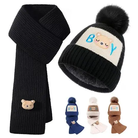 Kids' Winter Hat & Scarf Set 1