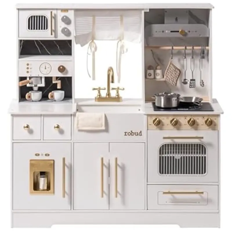 Kids Wooden Play Pretend Toy Kitchen Set 1