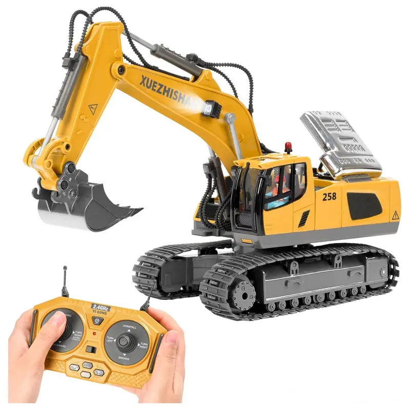 Kidsfaves Remote Control Excavator Toy + Kidsfaves Remote Control Dump Truck Toy 1