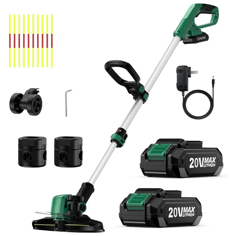 Kimo Weed Wacker Cordless Battery Powered W/ 2 X 2.0Ah Batteries 1