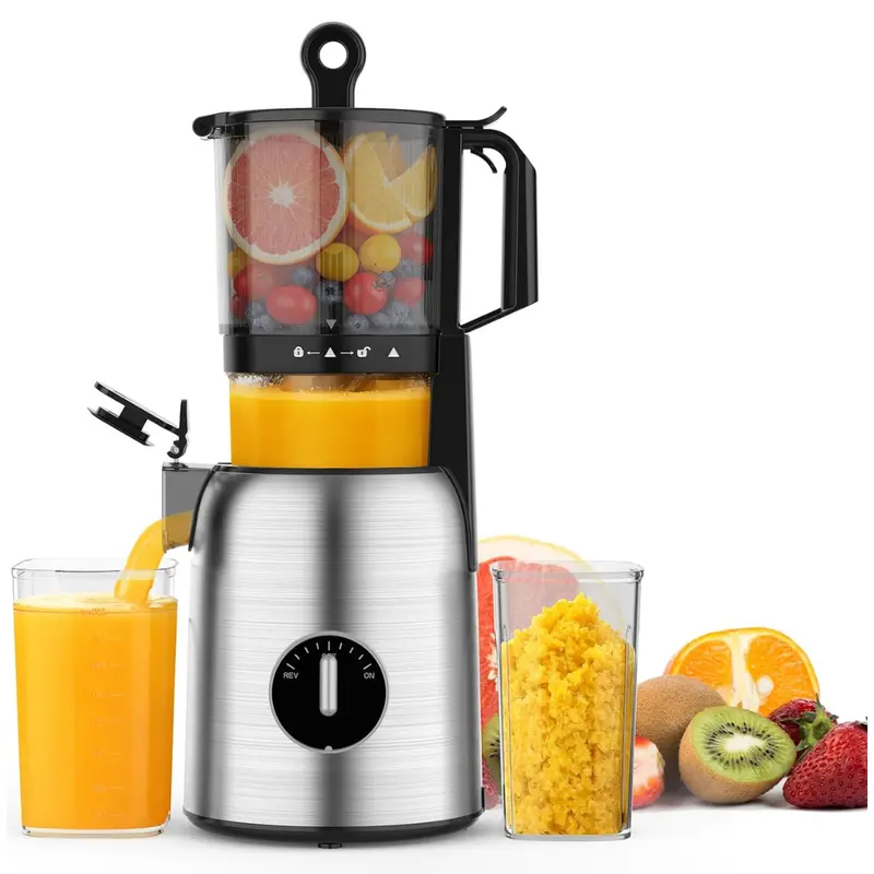 Kismile 300W Cold Press Stainless Steel Fruit & Vegetable Juicer 1