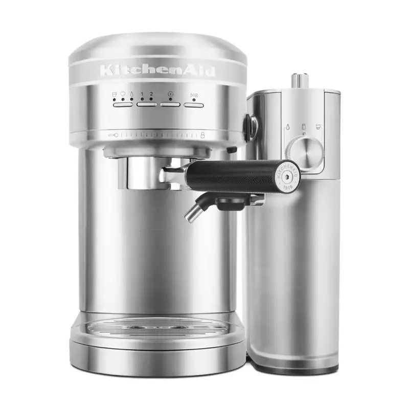 Kitchenaid Metal Semi-Automatic Espresso Machine And Automatic Milk Frother Attachment Bundle 1