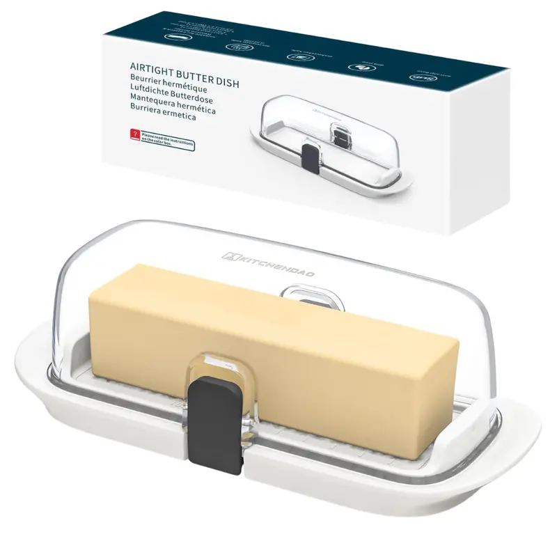 Kitchendao One-Handed Airtight Butter Dish With Lid 1