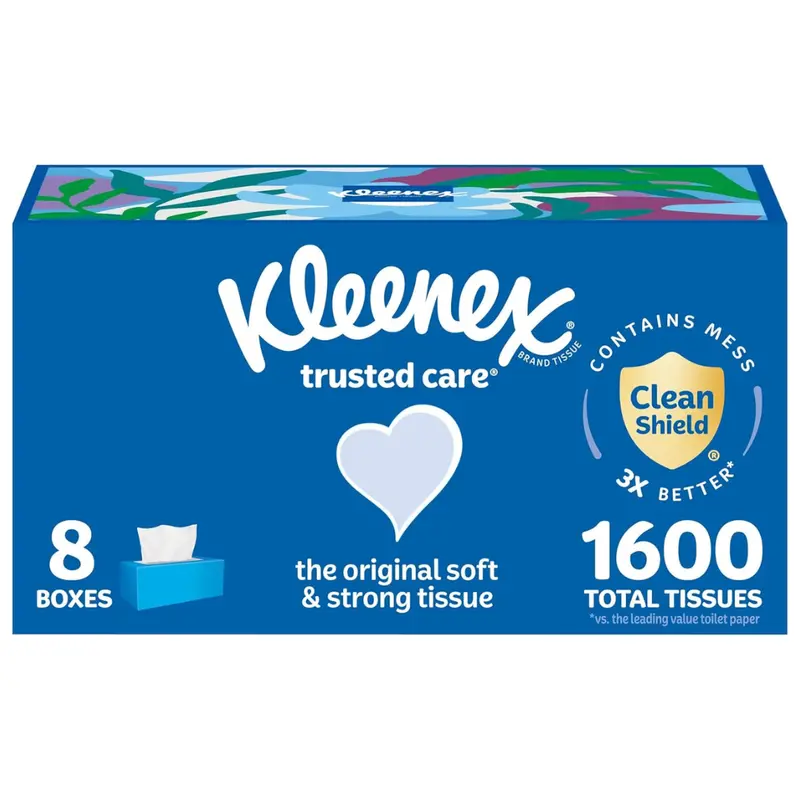 Kleenex Trusted Care Facial Tissues, 1600 Total Tissues 1