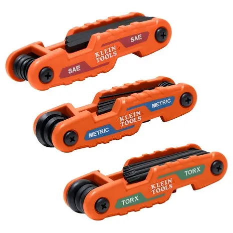 Klein Tools 3-Piece Folding Hex Key Set (Torx, Sae & Metric) 1