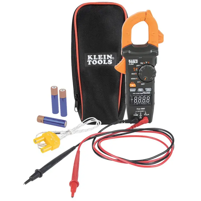 Klein Tools Cl390 Digital Auto Ranging Clamp Meter (400A Ac/Dc) 1