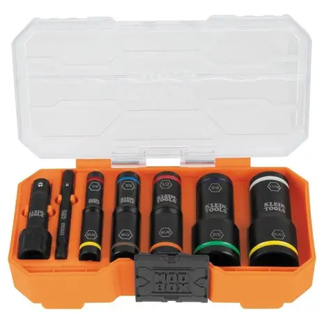 Klein Tools Knect Flip-10 Sae Impact Socket Set 1