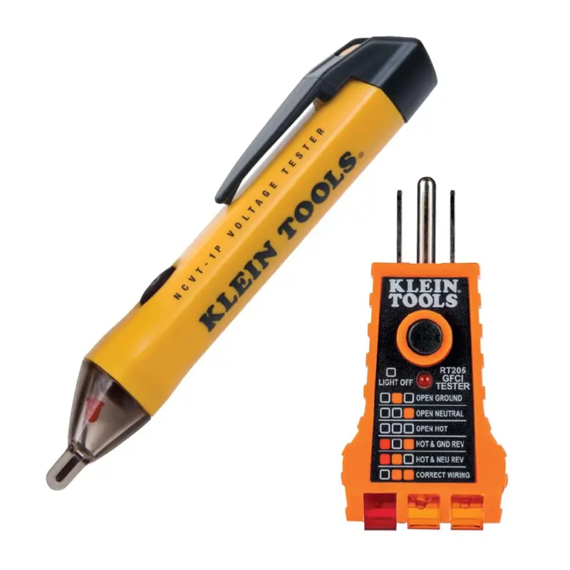 Klein Tools Non-Contact Voltage And Gfci Receptacle Test Kit 1