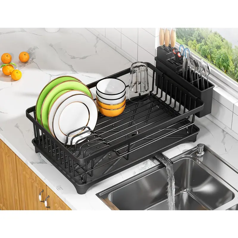 Kmiectse Compact Dish Drying Rack (Black) 1