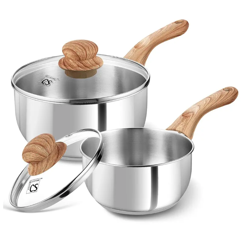 Koch Systeme Cs 4-Piece Stainless Steel Sauce Pan With Cool-Touch Bakelite Handle 1