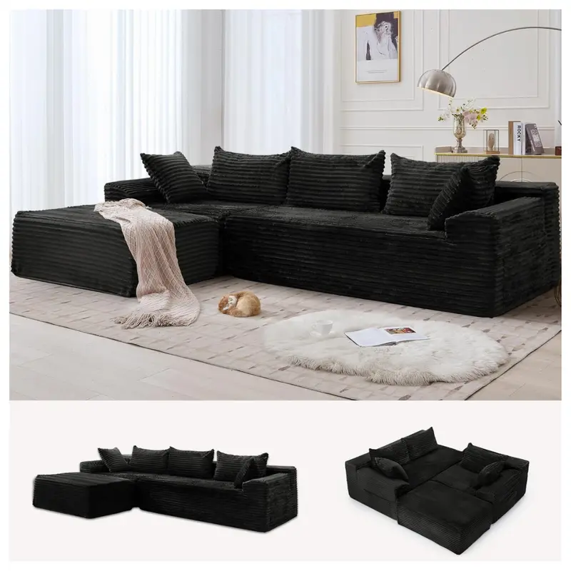 Korser 108" Modular Sectional Sofa With L-Shape Chaise 1