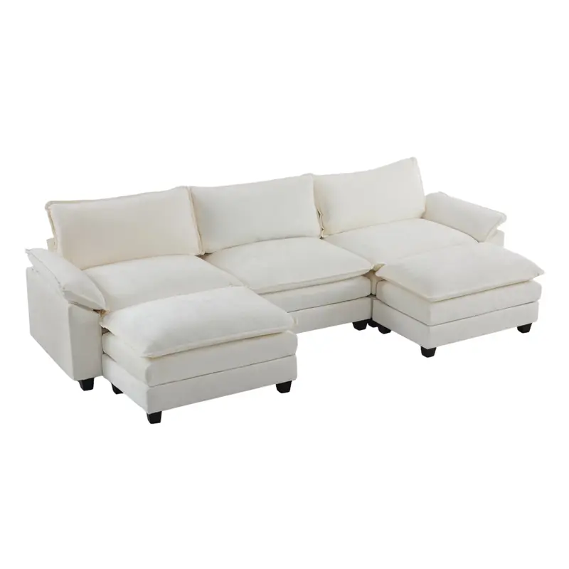 Ktaxon 120" W U Shaped Sectional Sofa 1