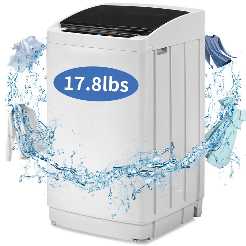 Ktaxon 17.8Lbs Portable Fully Automatic Washing Machine W/ Drain Pump 1