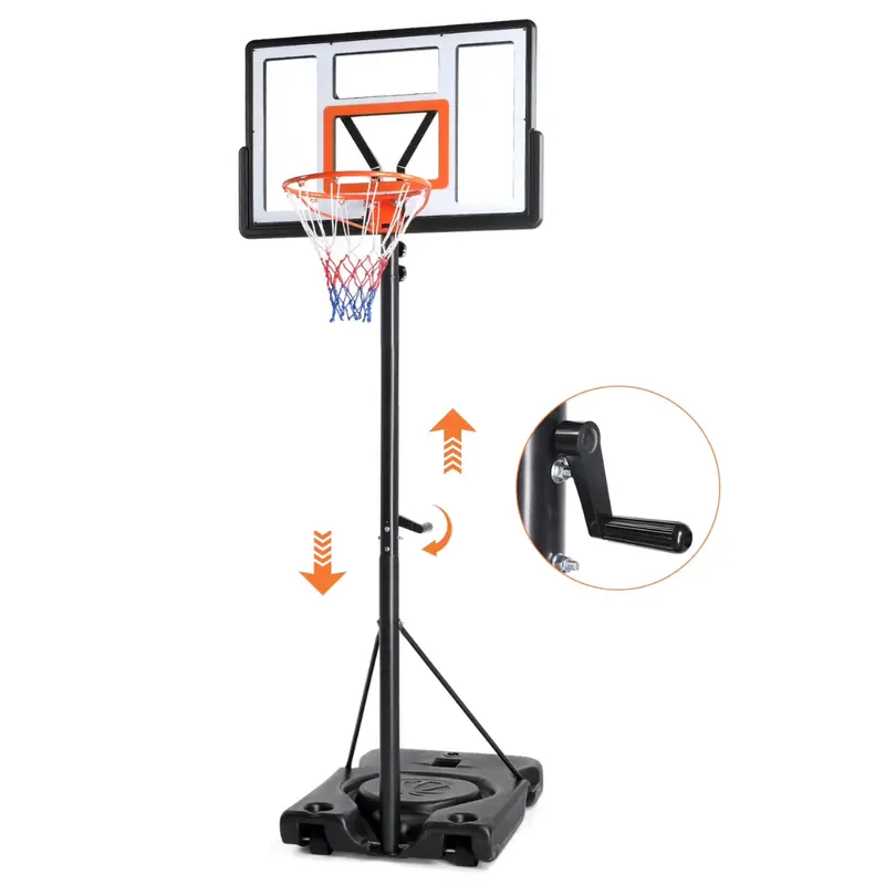 Ktaxon 44" Portable Basketball Hoop Outdoor W/Simple Adjustable Handle 1