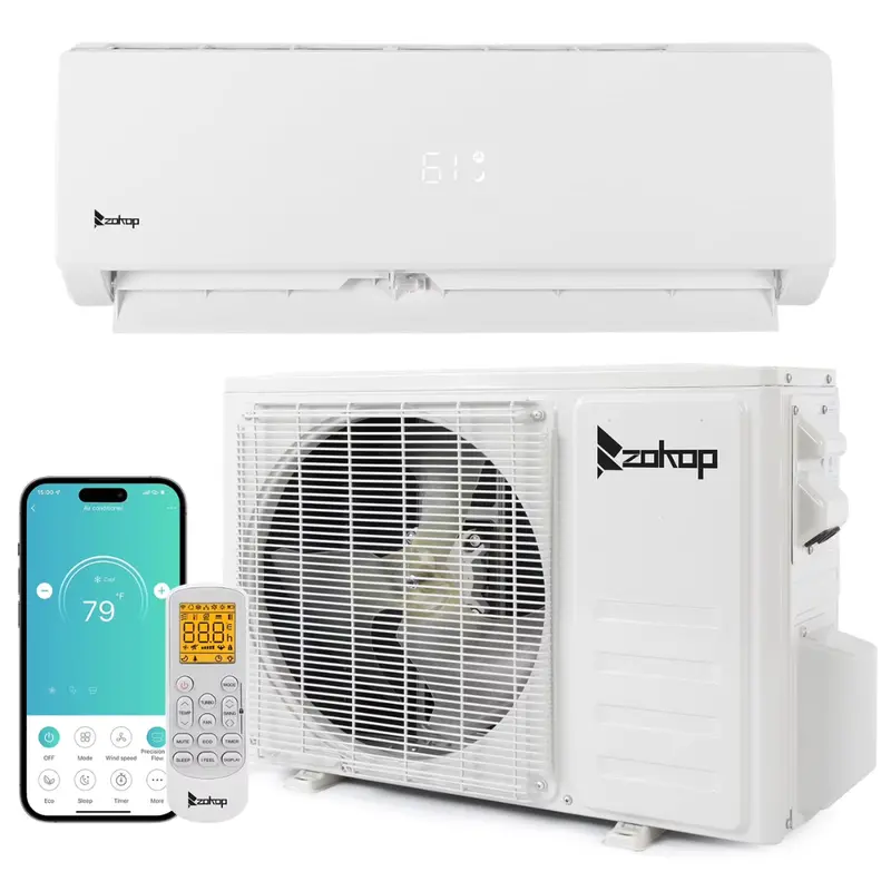Ktaxon 9000 Btu Wifi Enabled 19 Seer Mini Split Air Conditioner & Heater 1