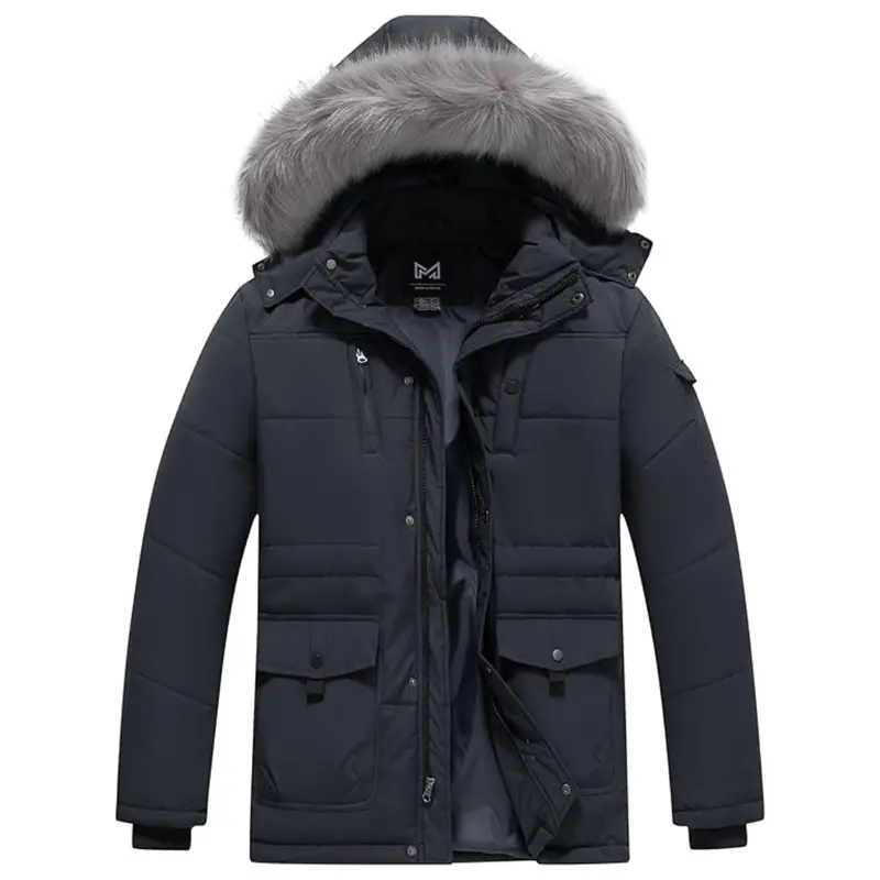 Kve Men's Thickened Padded Heavyweight Winter Parka Jacket 1