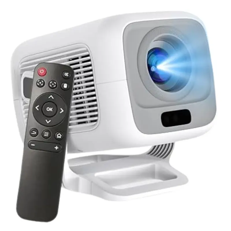 Kvoruaeliax 1080P Fhd 4K Support Wifi 6 Mini Portable Projector 1