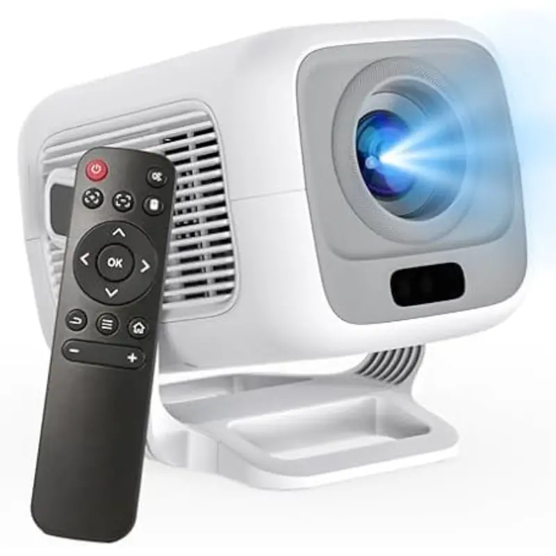 Kvoruaeliax 1080P Fhd 4K Support Wifi 6 Mini Portable Projector 1