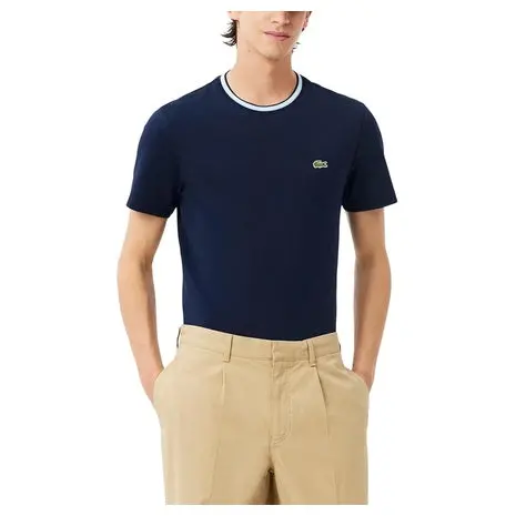 Lacoste Men's Regular Fit Ribbed Collar Cotton T-Shirt 1