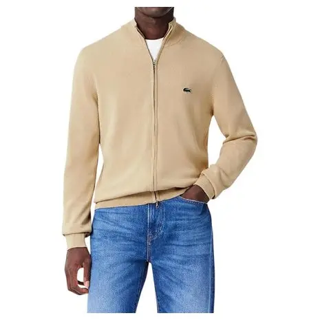 Lacoste Men's Zip Up High Neck Cotton Sweater 1