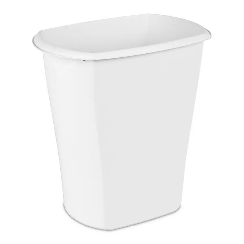 Large Kitchen 10 Gallon Plastic Garbage Trash Can With No Lid 1