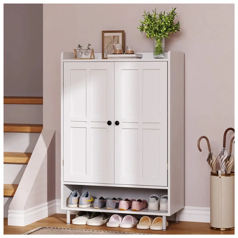 Lark Manor 6-Tier 24-Pairs Shoe Cabinet With Doors & Adjustable Shelves 1