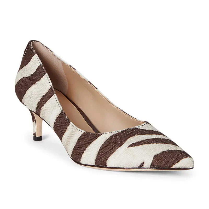 Lauren Ralph Lauren Women's Adrienne Zebra-Print Canvas Pumps 1