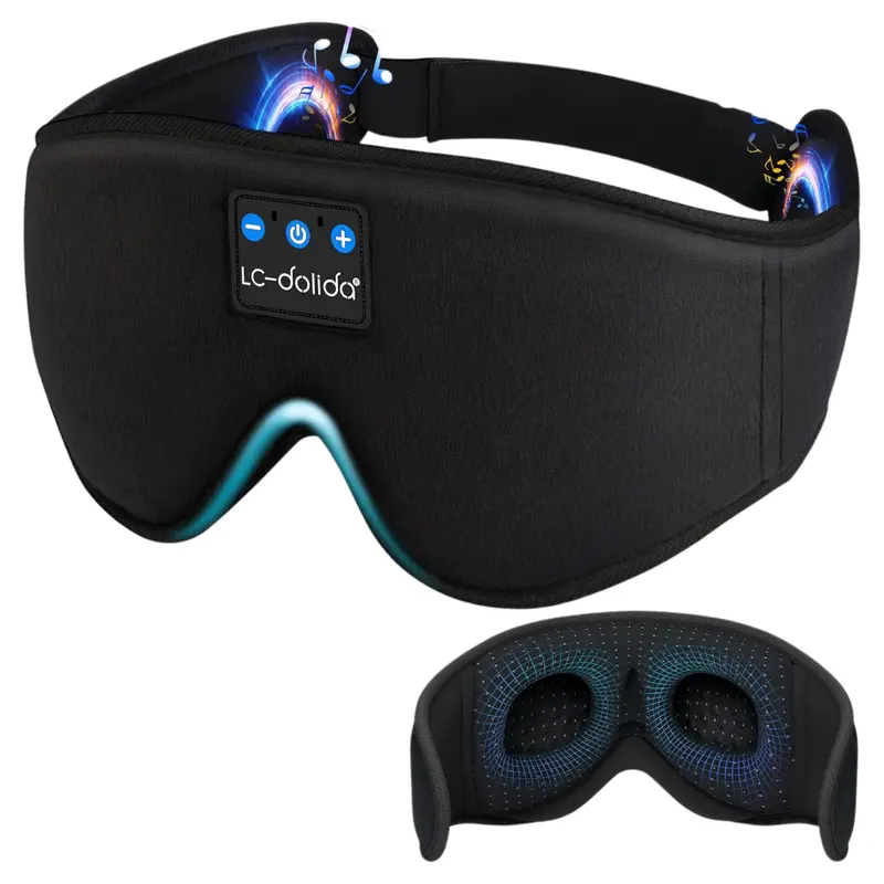 Lc-Dolida 3D Blackout Sleep Mask W/ Bluetooth Headphones 1